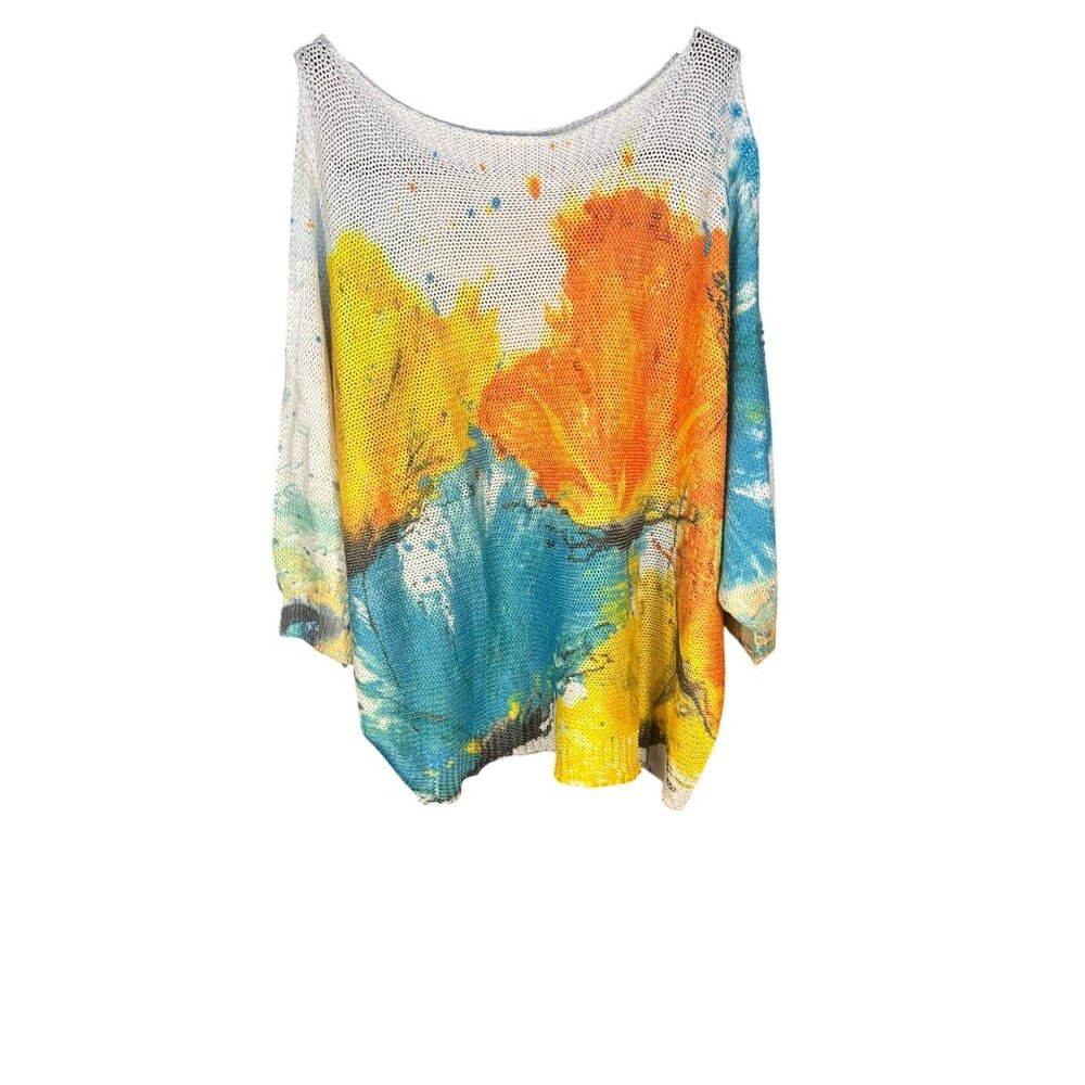 Colorful Luisa Ricci Womens Lightweight Knit Top S - Picture 2 of 9